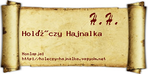 Holéczy Hajnalka névjegykártya